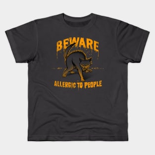 Beware! Allergic To People Kids T-Shirt